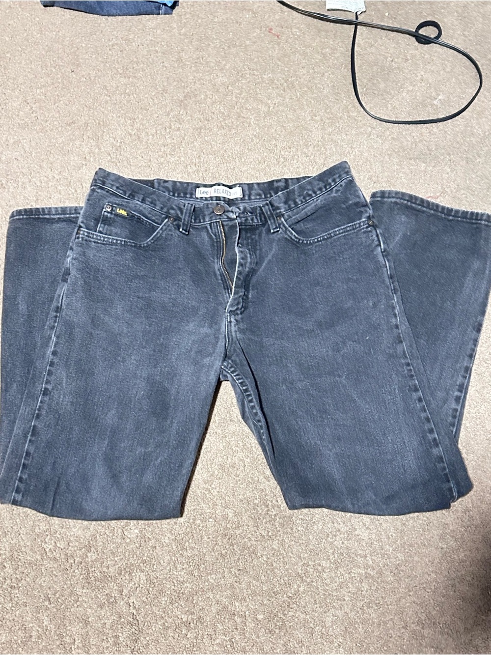 Lee Men's Relaxed Fit Jeans in Charcoal
